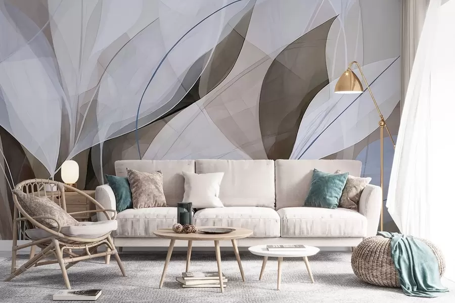 Papier peint Feuilles acérées w05084