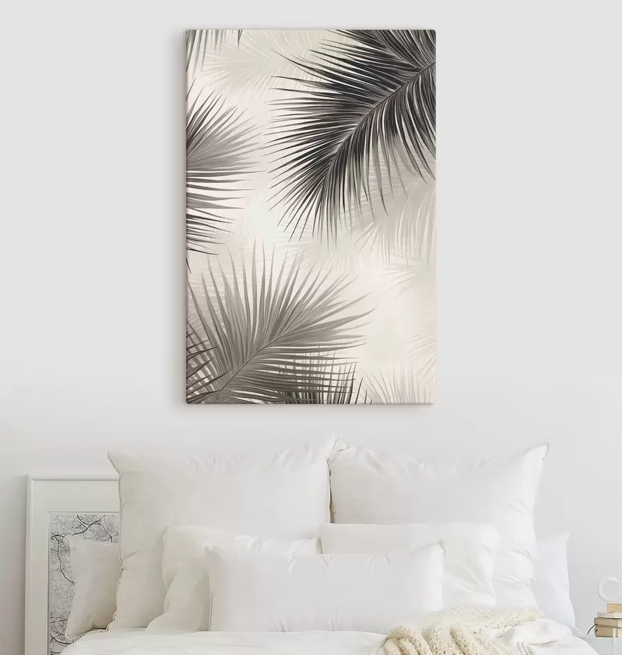 Tableau Branches de palmier peintes s47505