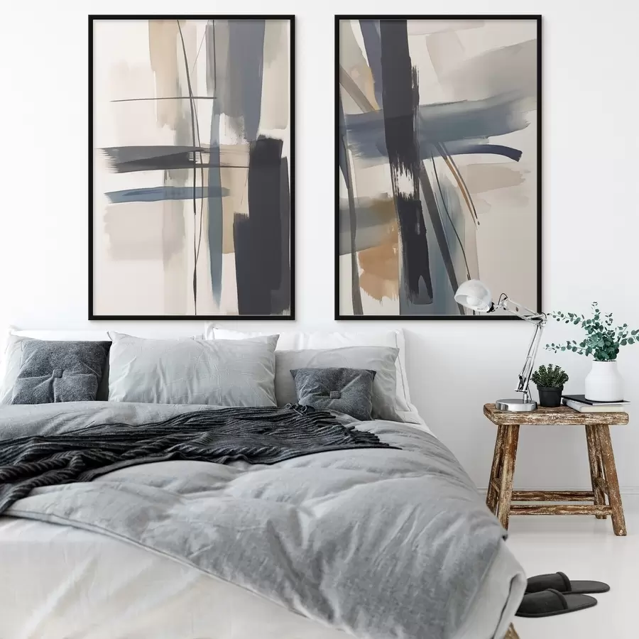 Papier peint Imitation abstraite de coups de pinceau d01076