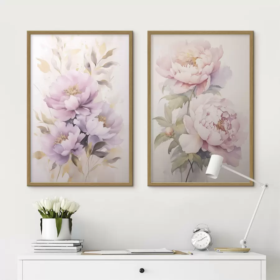 Papier peint Bouquet imitation peinture d01080