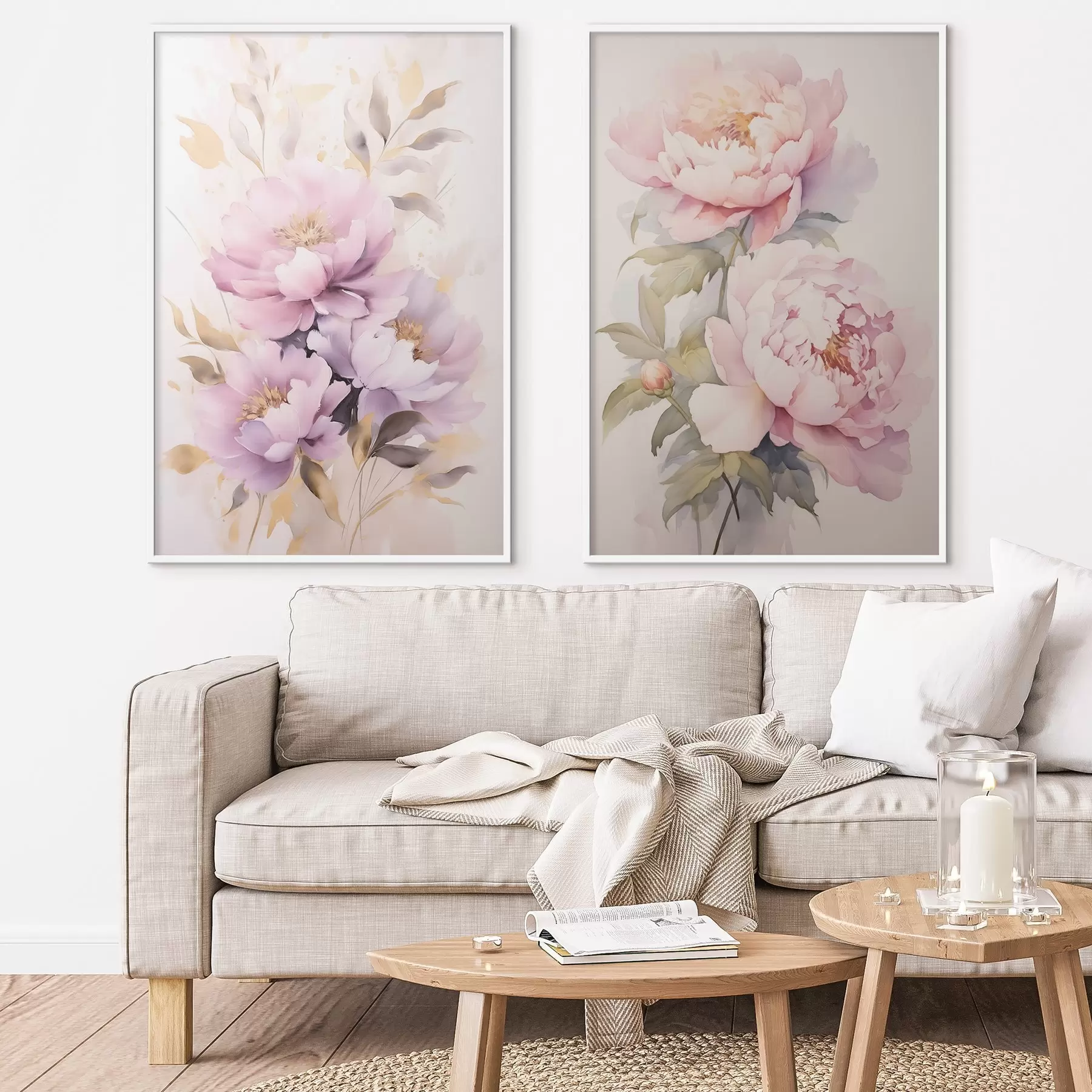 Papier peint Bouquet imitation peinture d01080