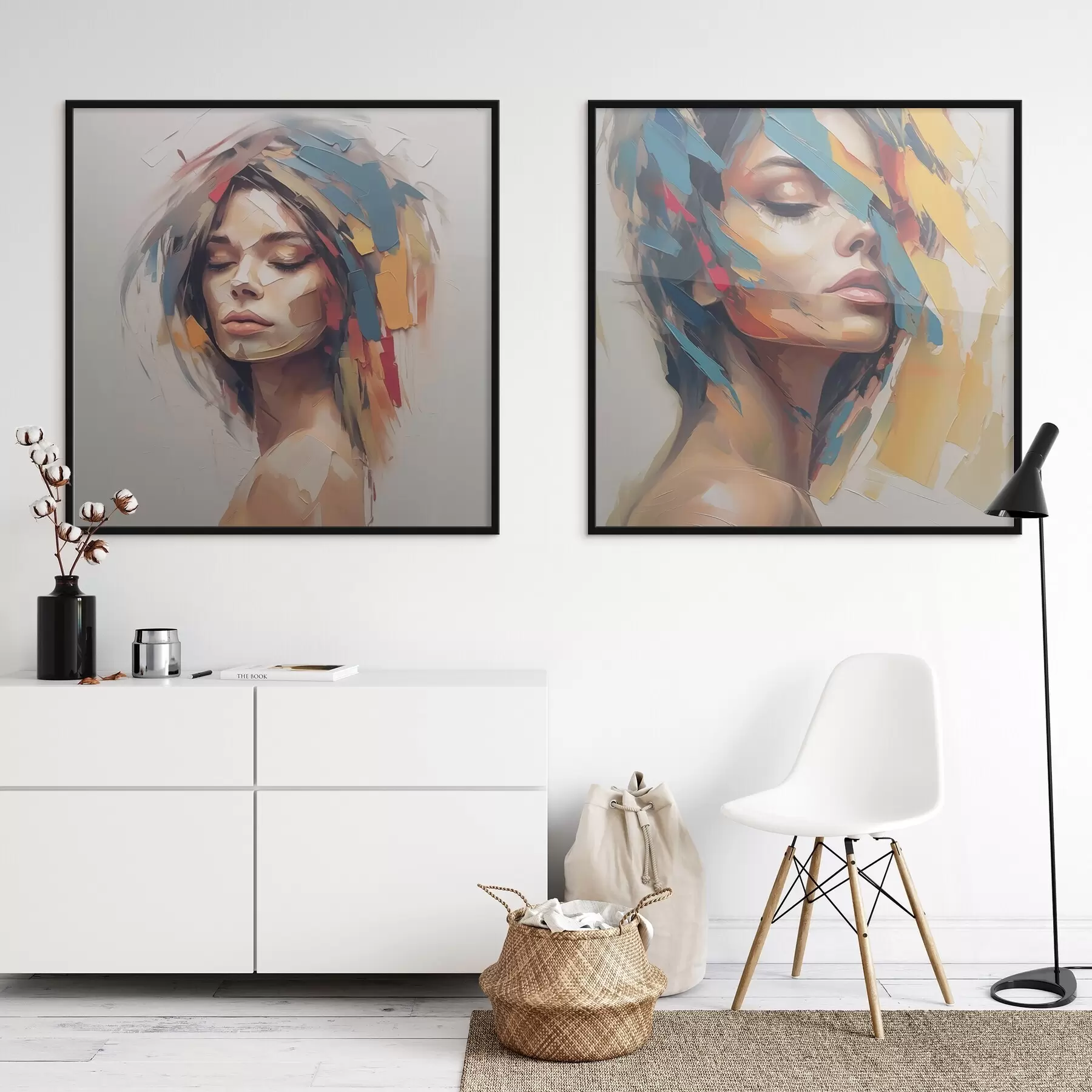 Papier peint Portrait abstrait d'une femme d01081