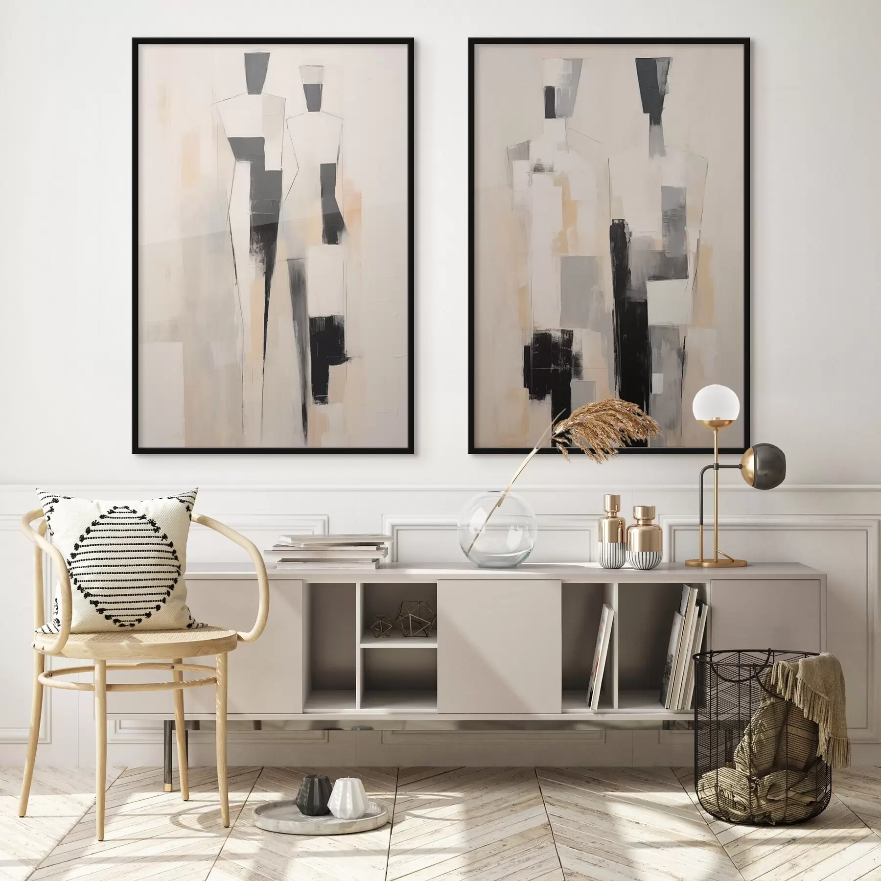 Papier peint Couple abstrait d01111