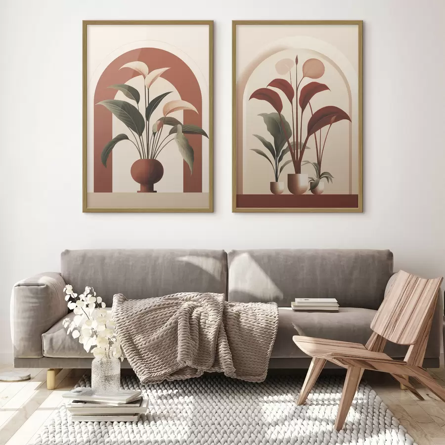 Papier peint Feuilles et rencontre d01124