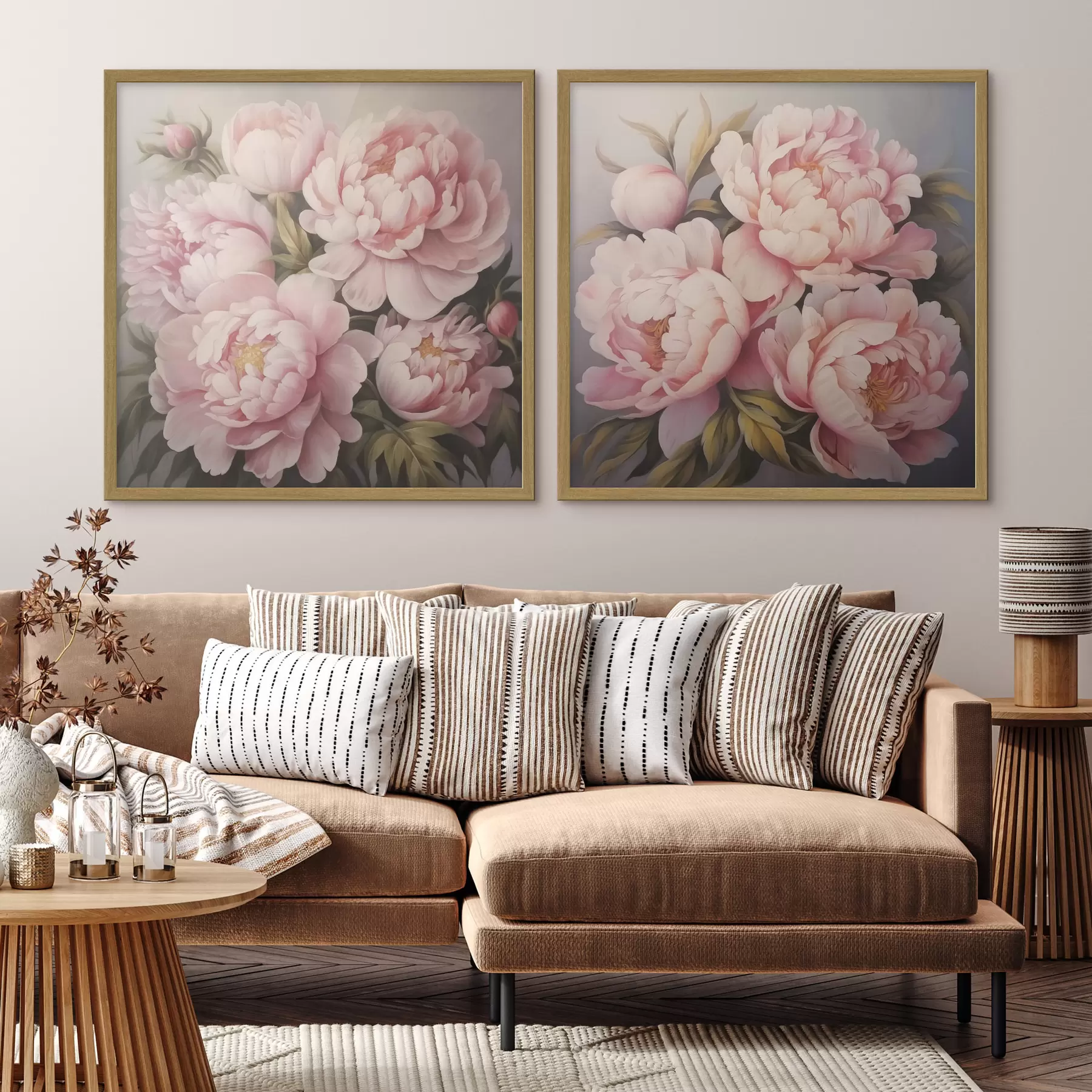 Papier peint Pivoines et lumière d01129
