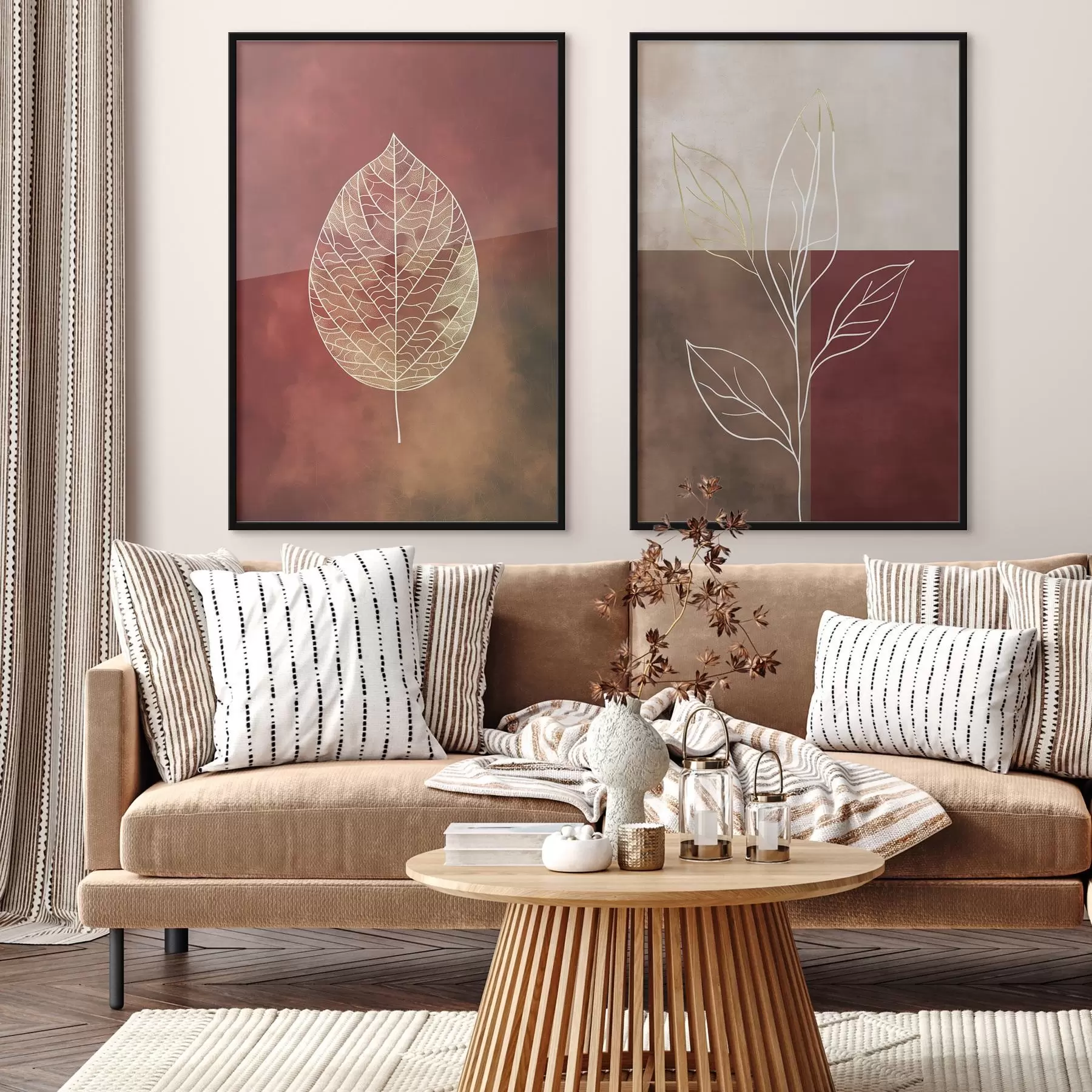 Papier peint Feuilles d01140