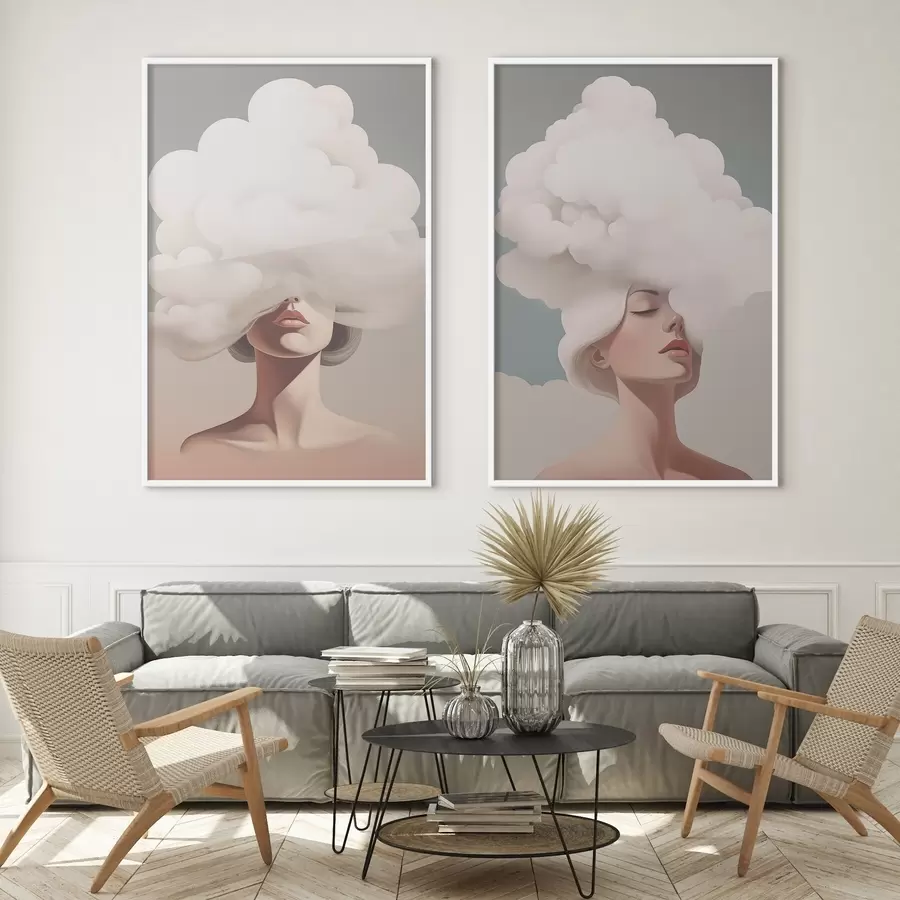 Papier peint La fille et le nuage d01186