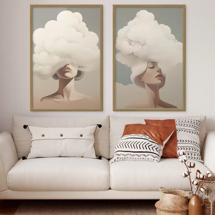 Papier peint La fille et le nuage d01186