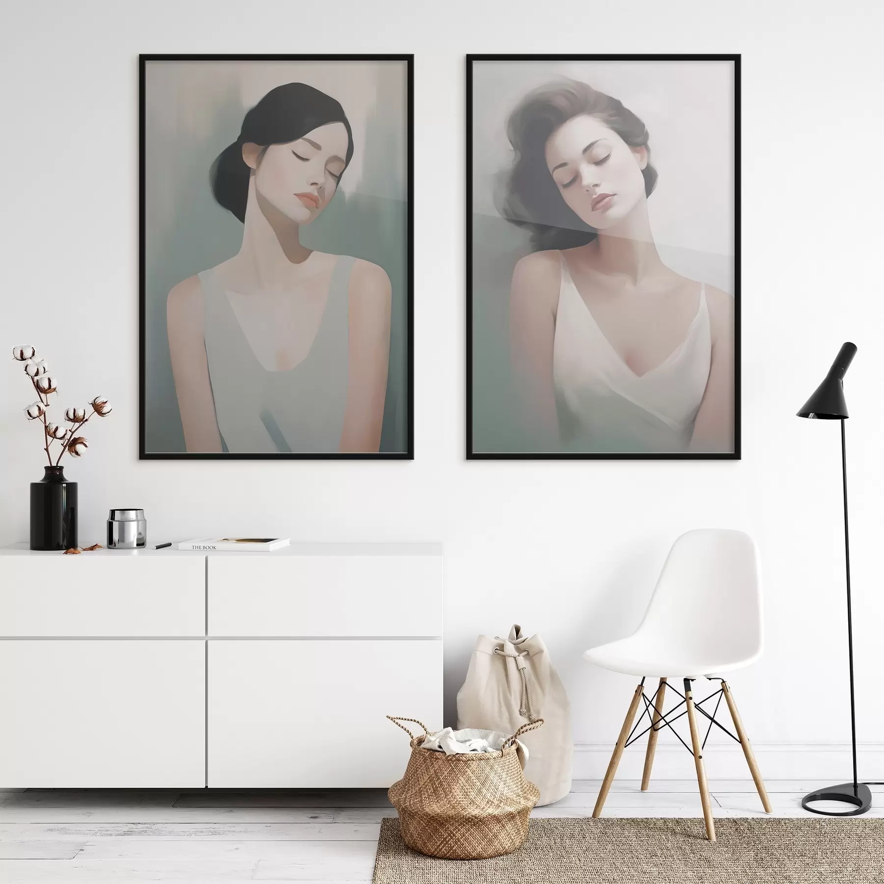 Papier peint Une fille aux yeux fermés d01188