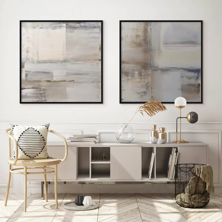 Papier peint abstraction contemporaine dans des tons sobres d01171