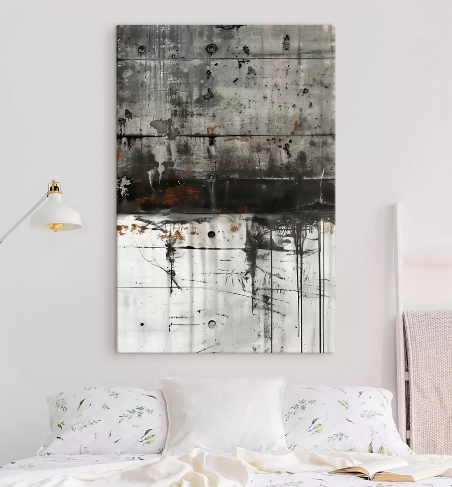 Tableau Éclaboussures de peinture sur un mur en béton, imitation aquarelle s47633