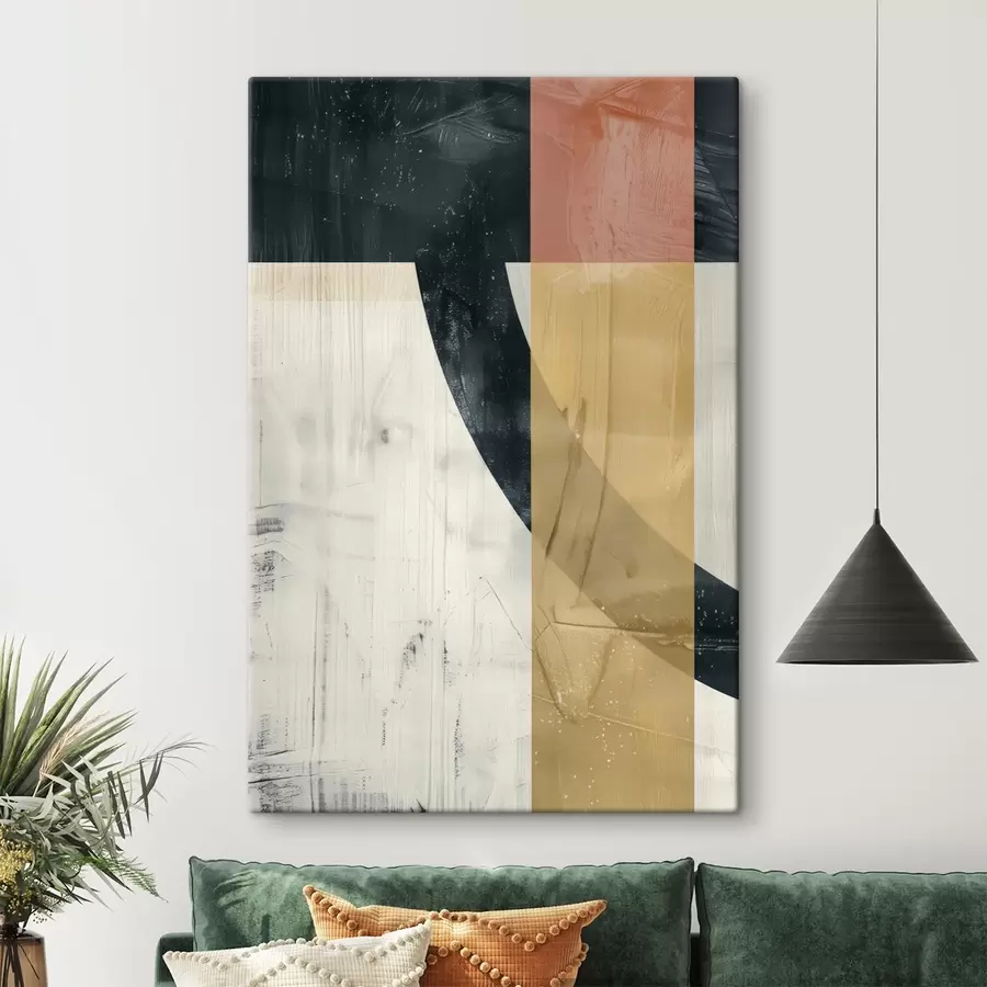 Tableau Formes géométriques sur fond béton s47634