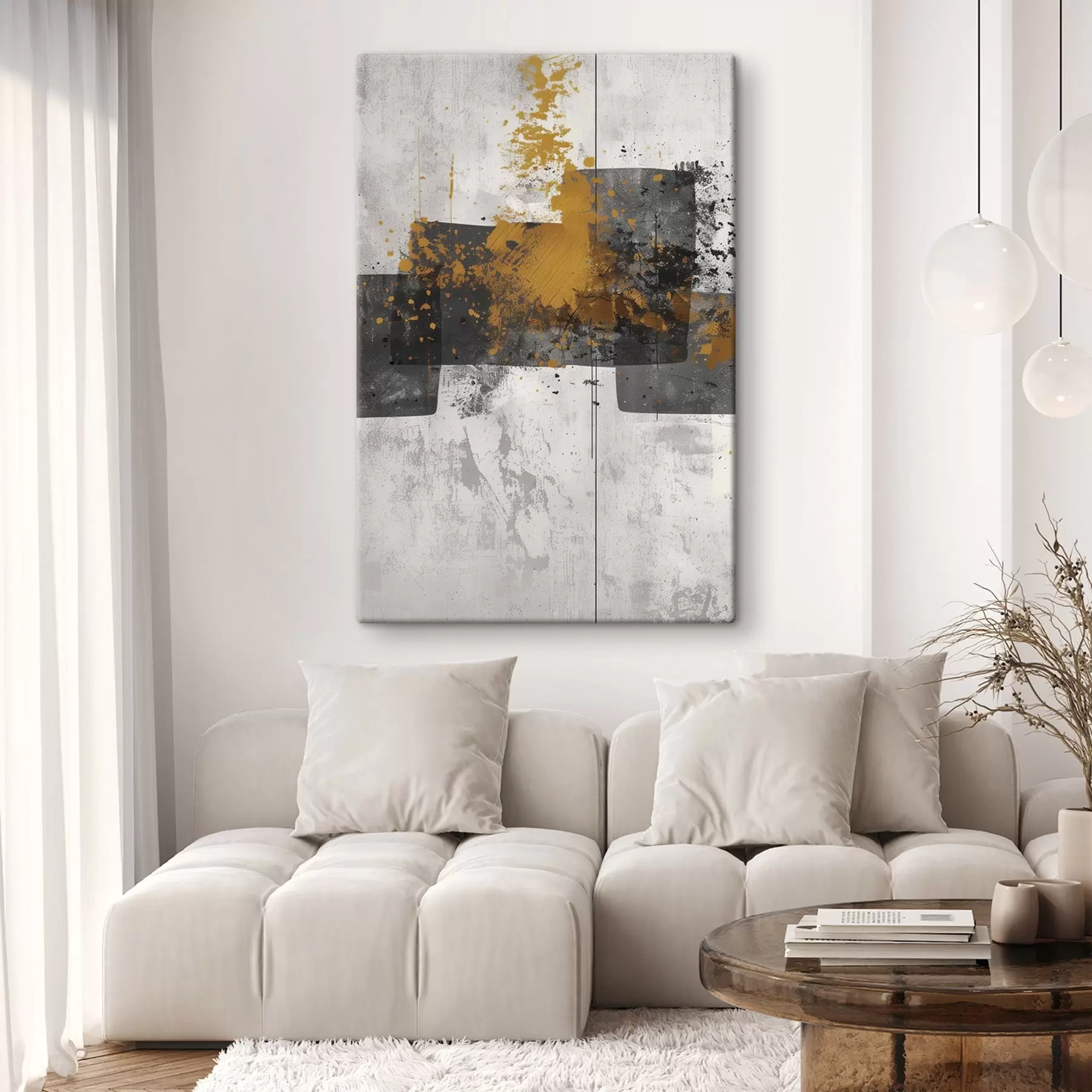 Tableau Formes abstraites sur fond concret s47636