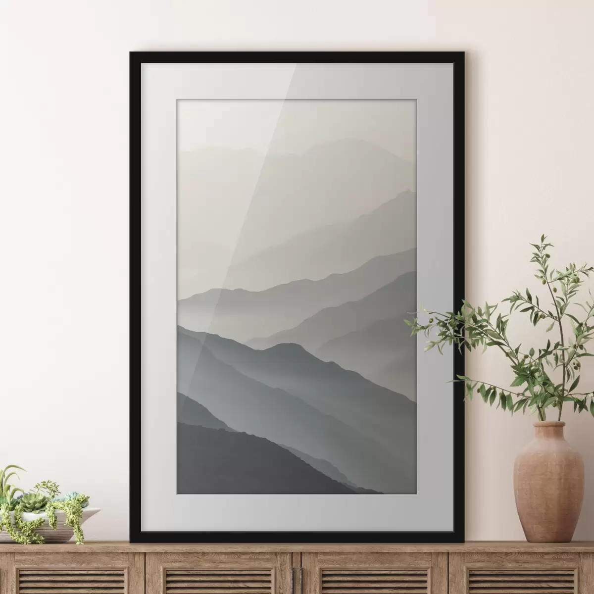Poster Montagnes dans le brouillard f47619