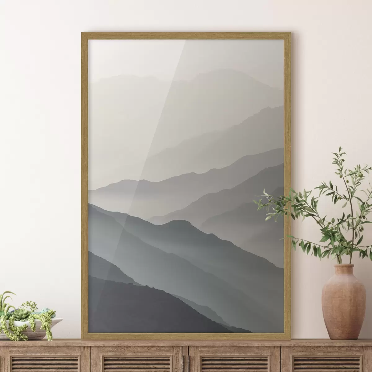 Poster Montagnes dans le brouillard f47619
