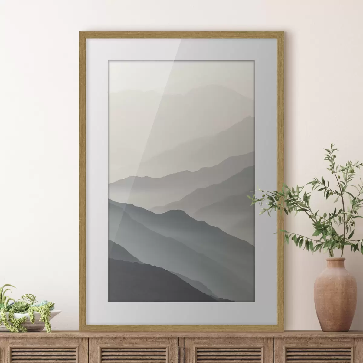 Poster Montagnes dans le brouillard f47619