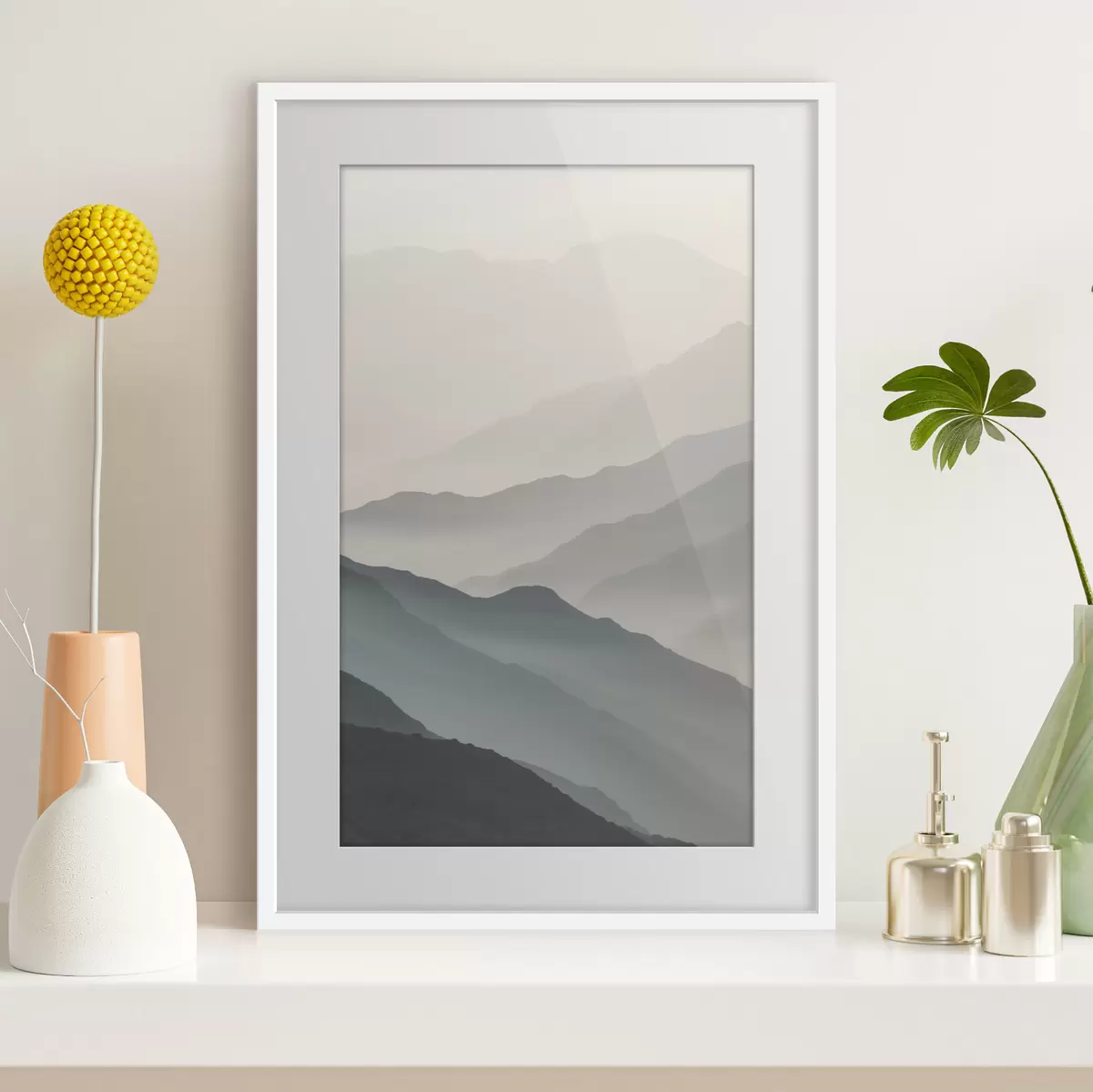 Poster Montagnes dans le brouillard f47619