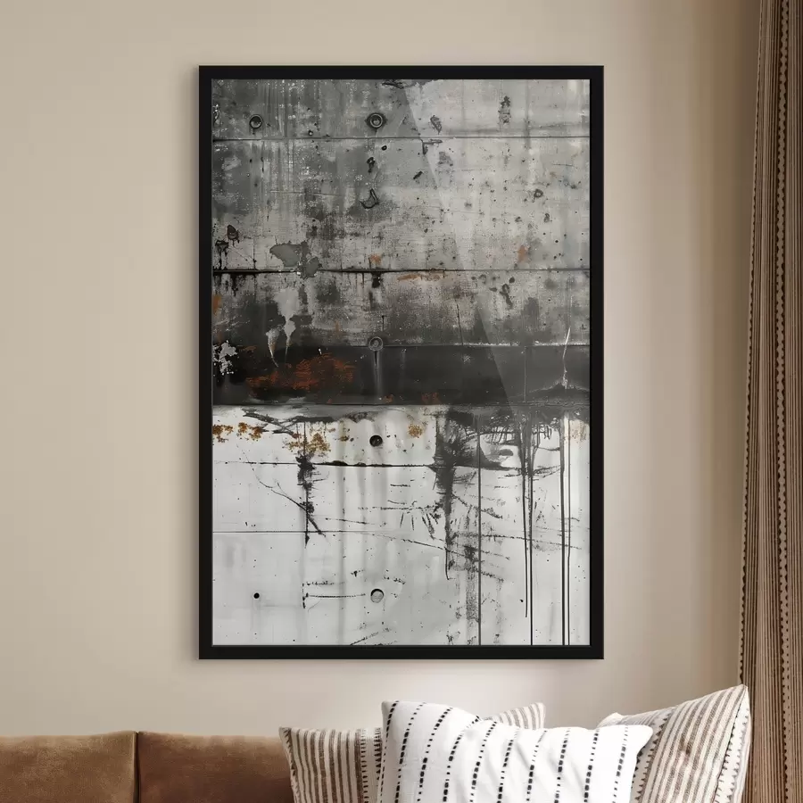 Papier peint Éclaboussures de peinture sur un mur en béton, imitation aquarelle f47633