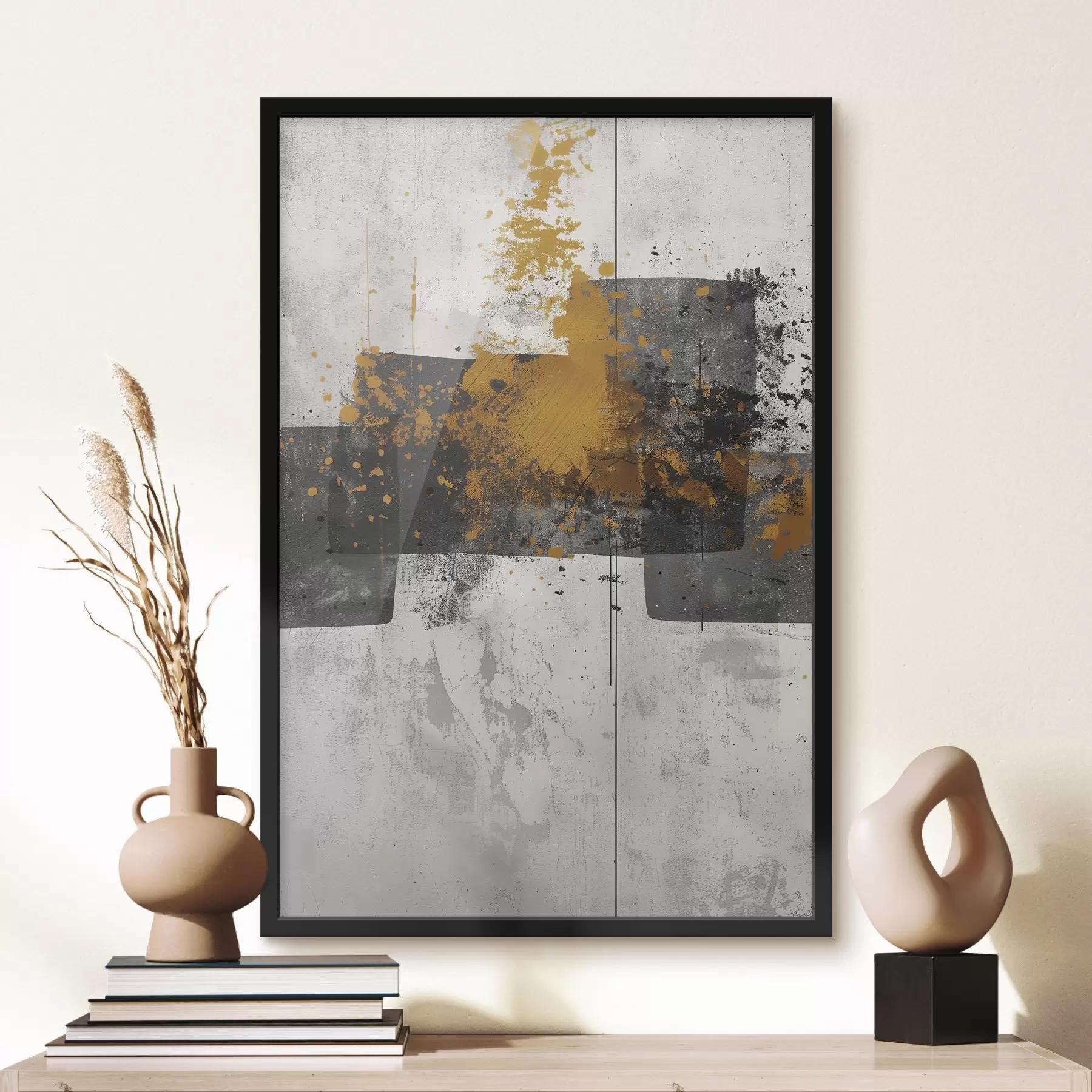 Papier peint Formes abstraites sur fond concret f47636