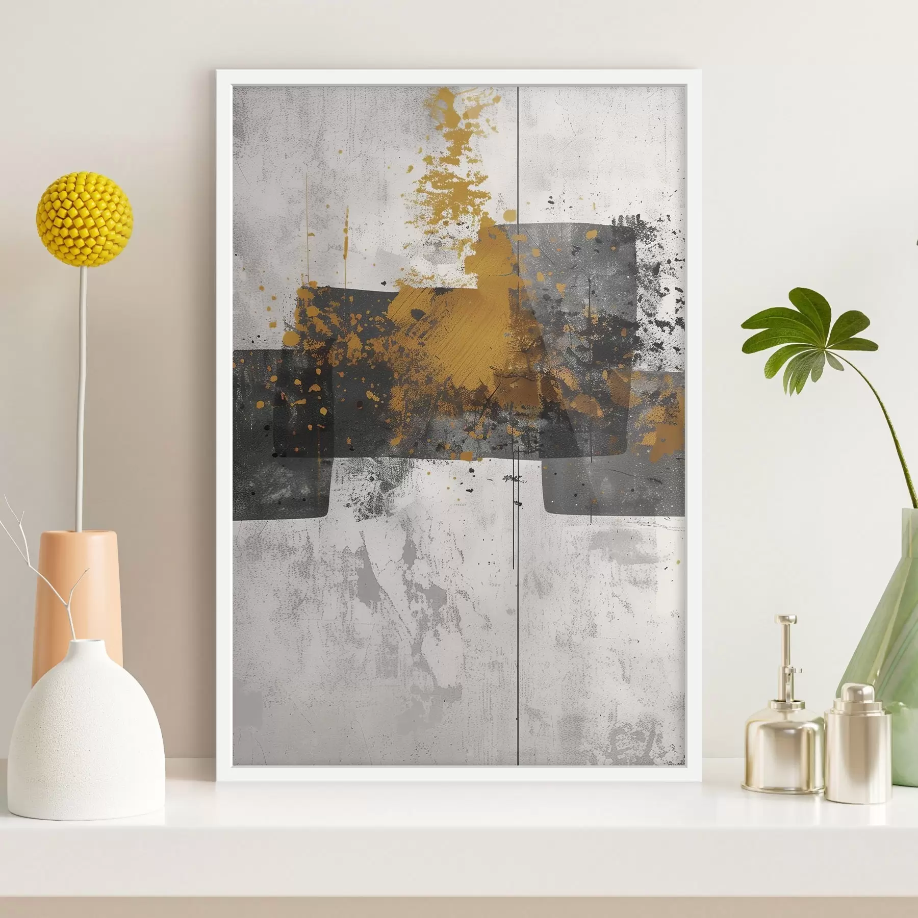 Papier peint Formes abstraites sur fond concret f47636