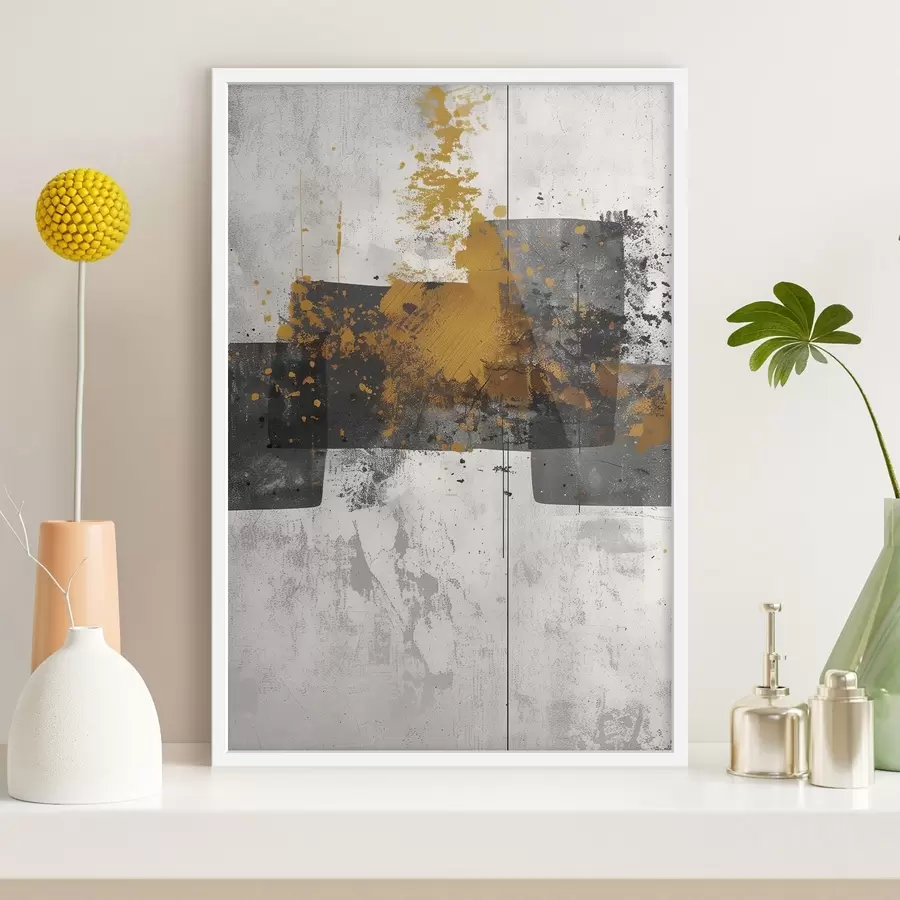 Papier peint Formes abstraites sur fond concret f47636