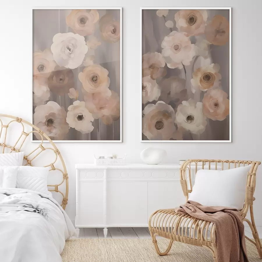 Papier peint Fleurs abstraites d00542