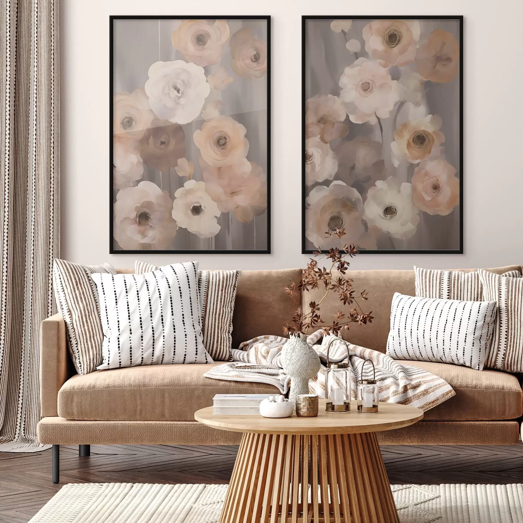 Papier peint Fleurs abstraites d00542