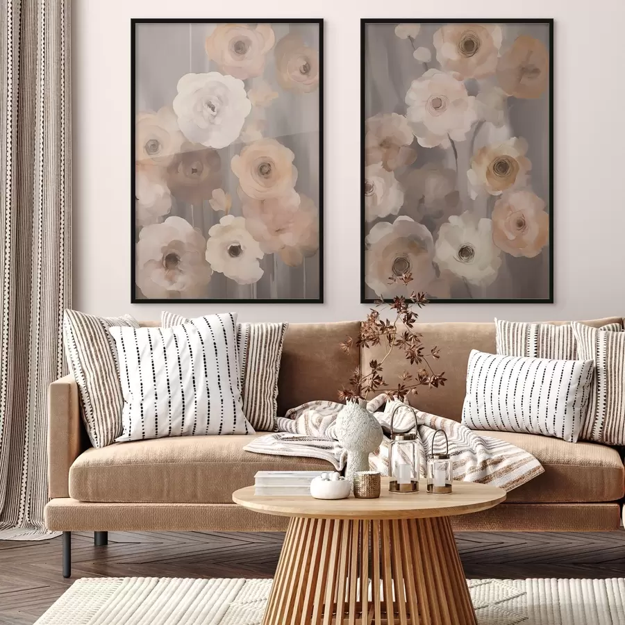 Papier peint Fleurs abstraites d00542