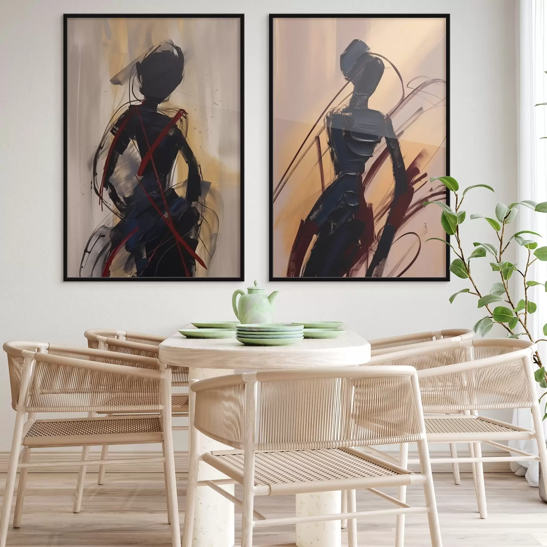 Papier peint Silhouettes abstraites d01194