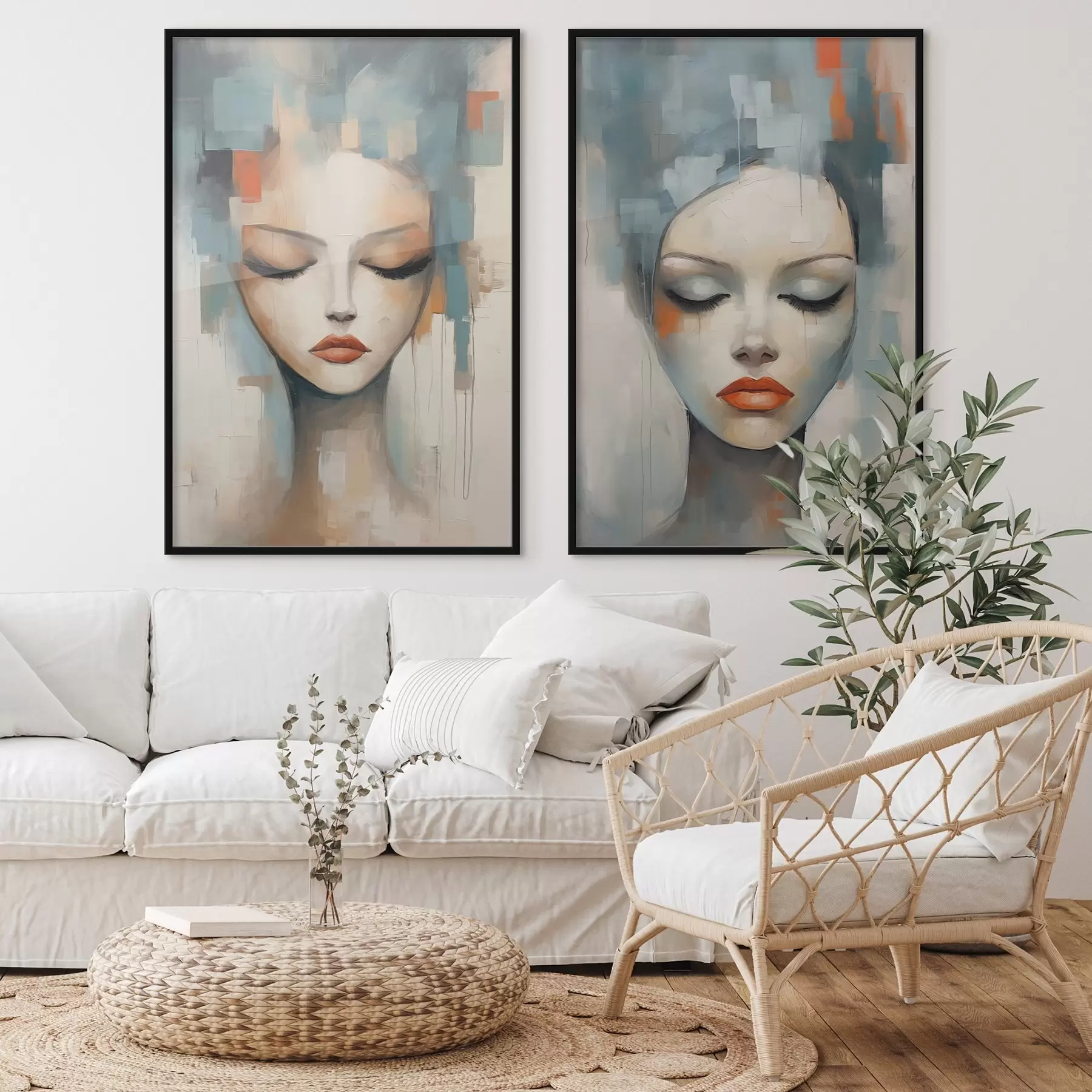 Papier peint Portraits abstraits d01204