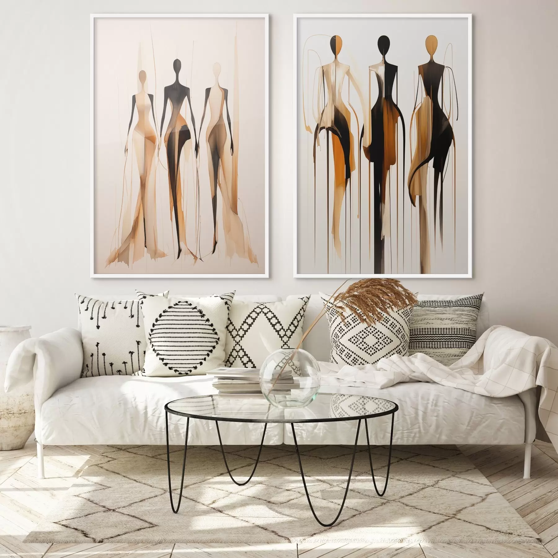 Papier peint Silhouettes abstraites d01214