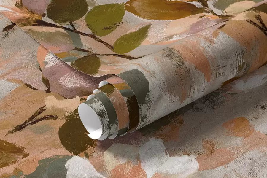 Papier peint Coups de pinceau floraux a00968