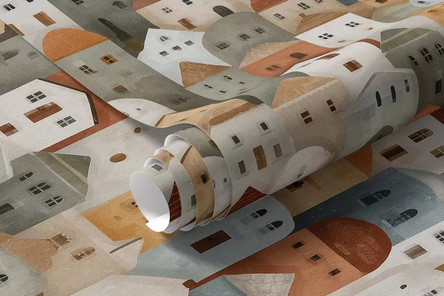 Papier peint Petites maisons de ville a00970
