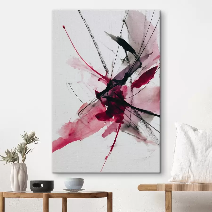 Tableau Composition moderne de lignes et de taches dans un style aquarelle s46951