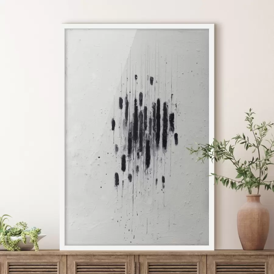 Papier peint Art minimaliste avec des coups de pinceau expressifs et des contours flous dans un style pictural moderne. f46957