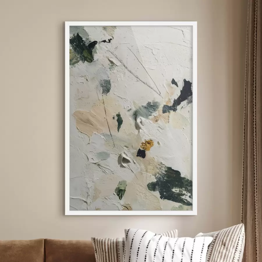 Papier peint Scène expressive avec une texture multicouche et une palette pastel dans un style peinture à l'huile f46961