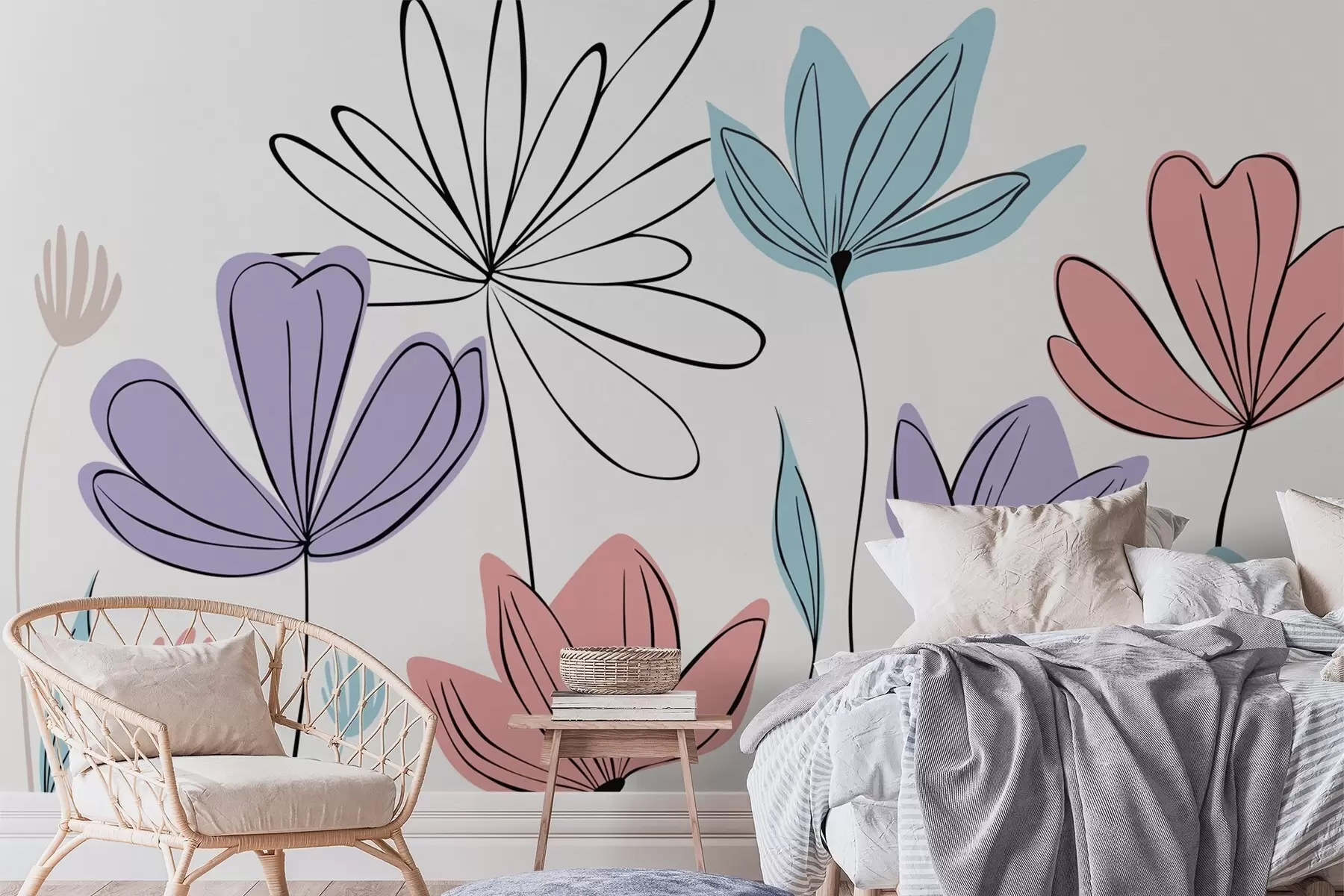 Papier peint Fleurs abstraites w05191v2