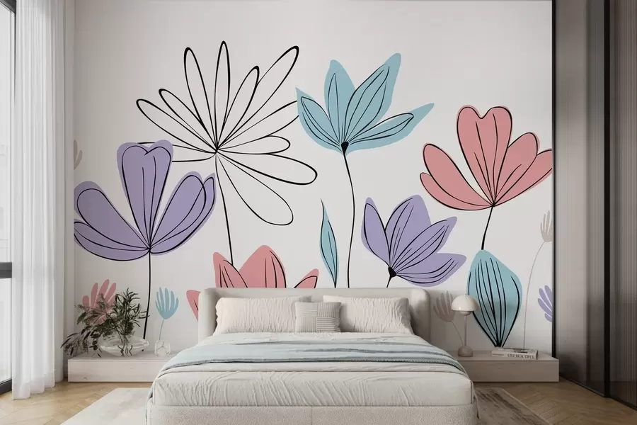 Papier peint Fleurs abstraites w05191v2