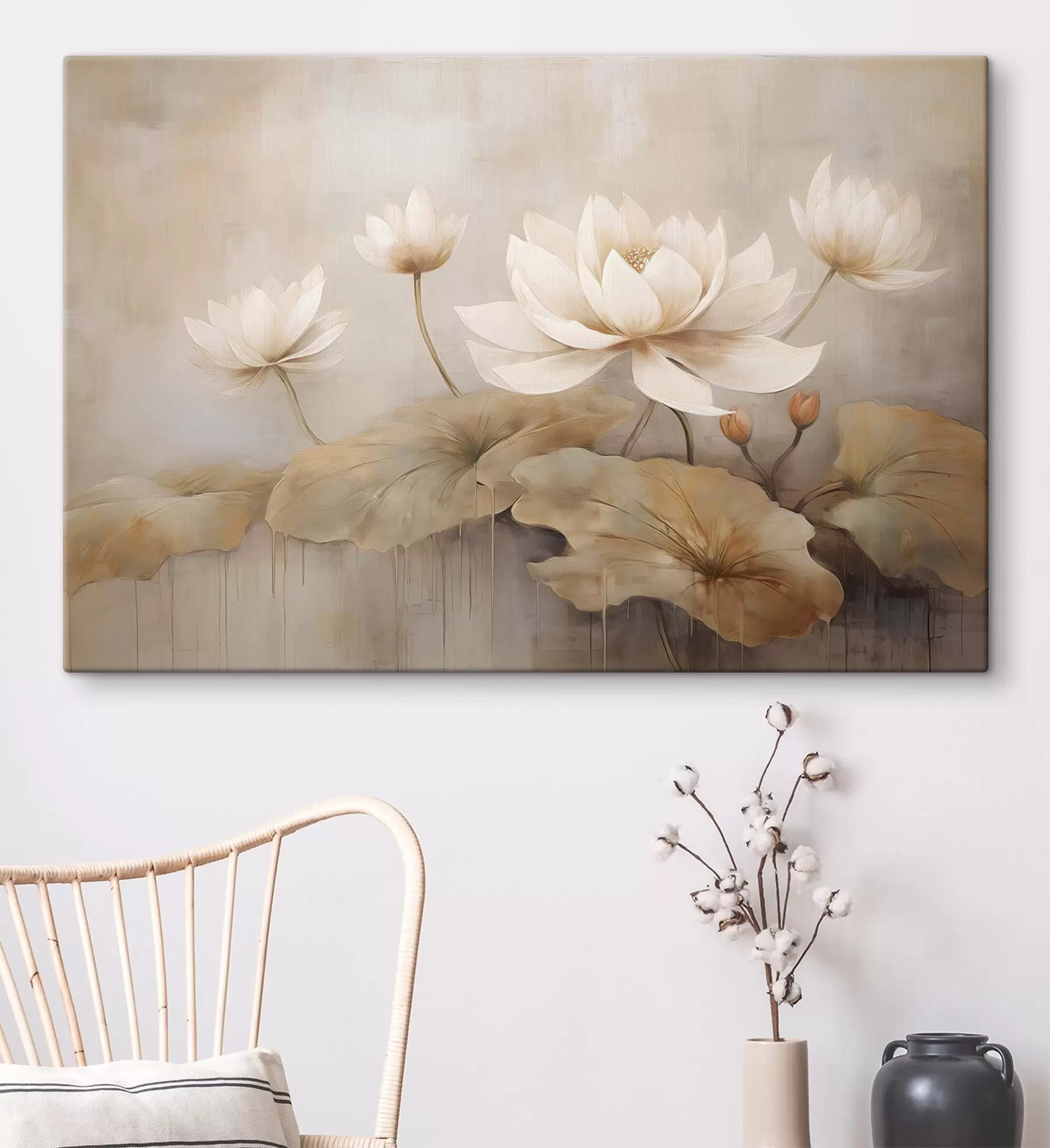 Tableau Grandes fleurs de lotus s47639