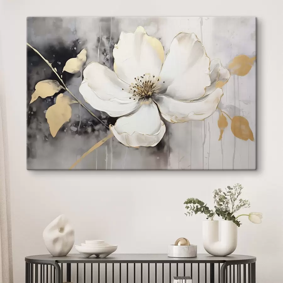 Tableau Grande fleur abstraite s47643