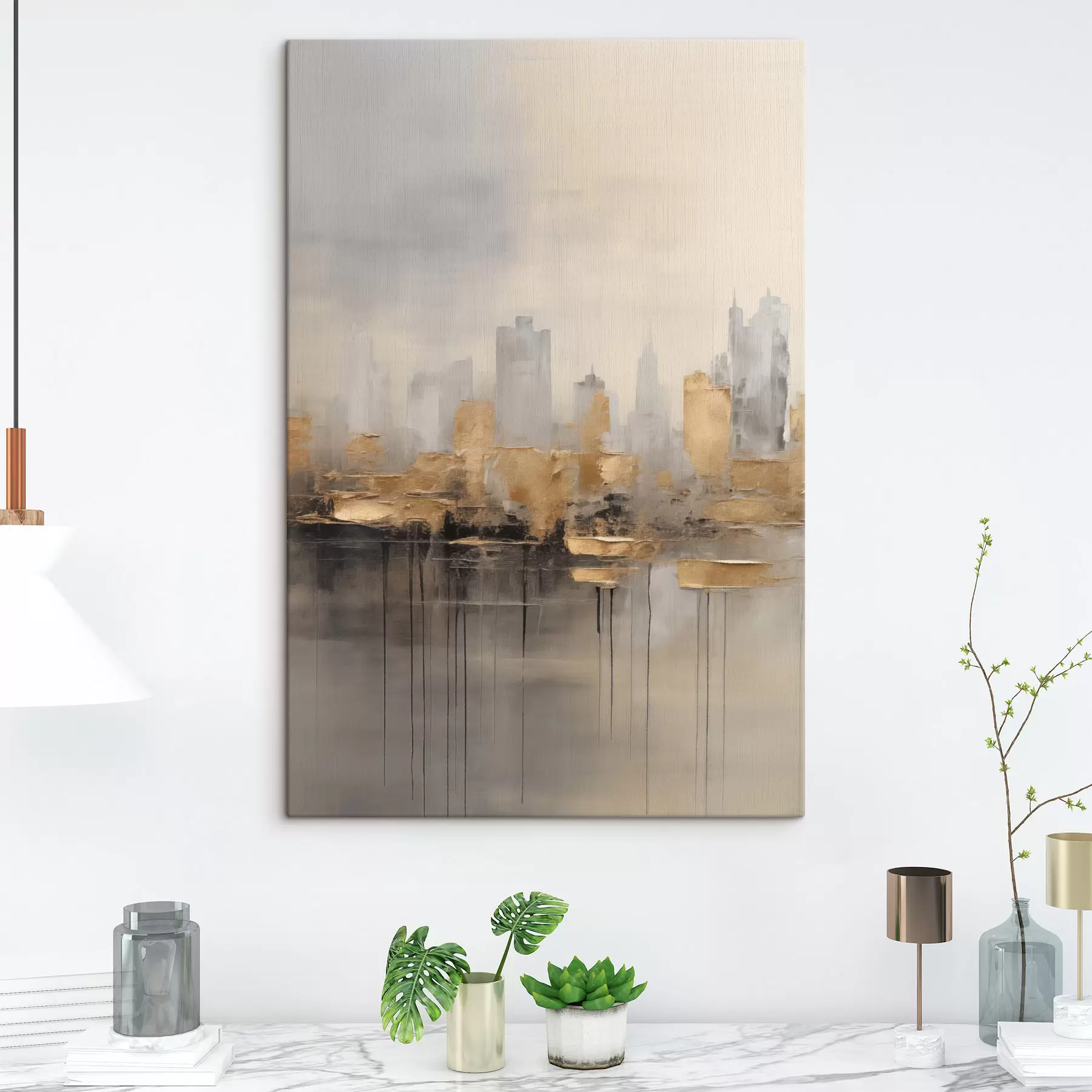 Tableau Une ville aux nuances tranquilles s47672