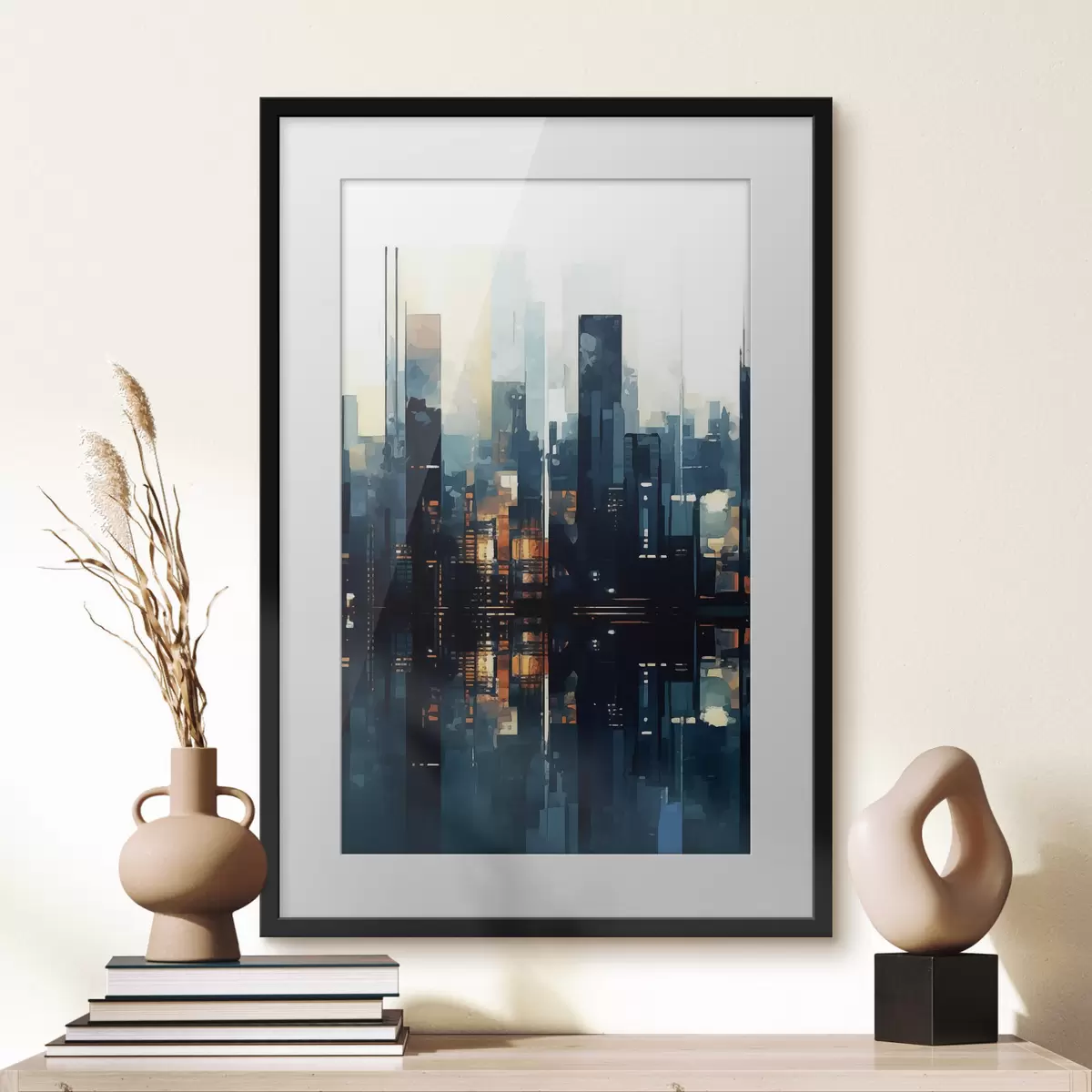 Poster Coucher de soleil dans une grande ville f47676