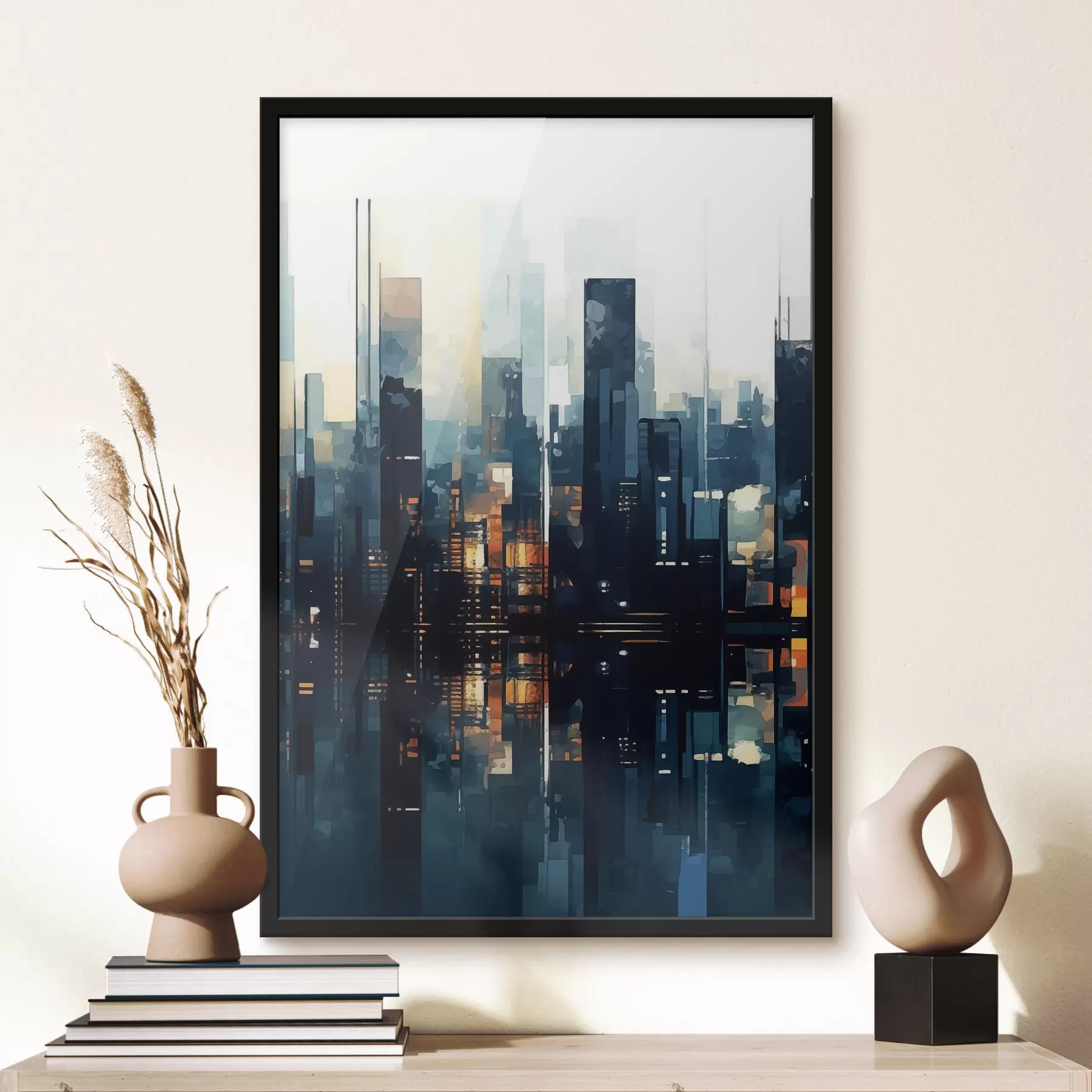 Papier peint Coucher de soleil dans une grande ville f47676