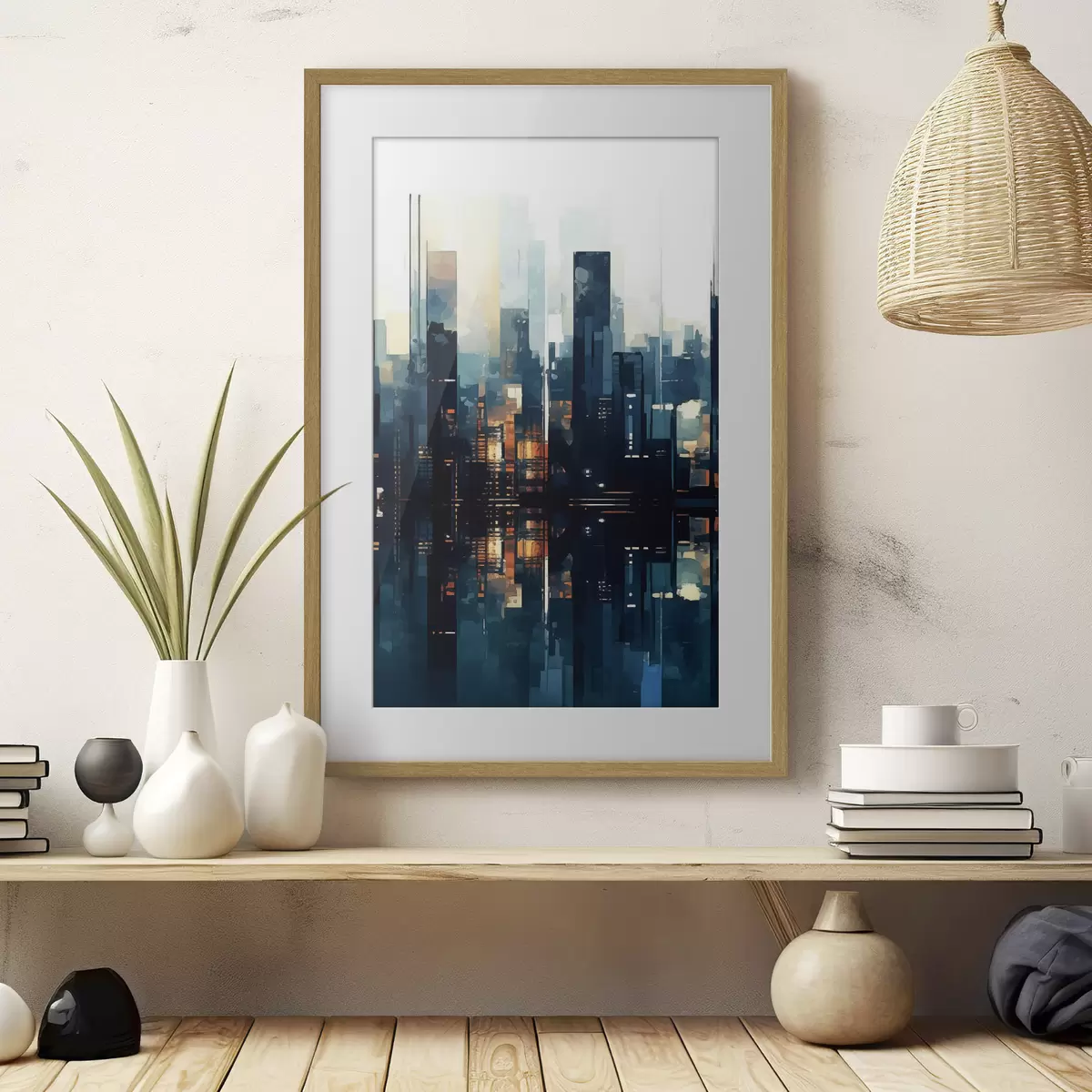 Poster Coucher de soleil dans une grande ville f47676
