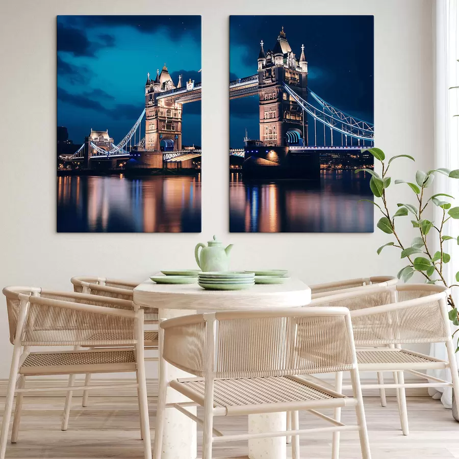 Tableau Le Tower Bridge la nuit m01260