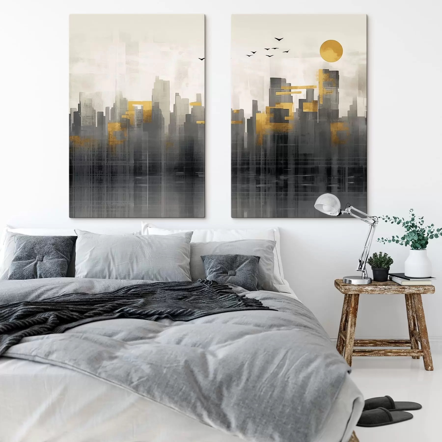 Tableau Ville dans la brume m01262