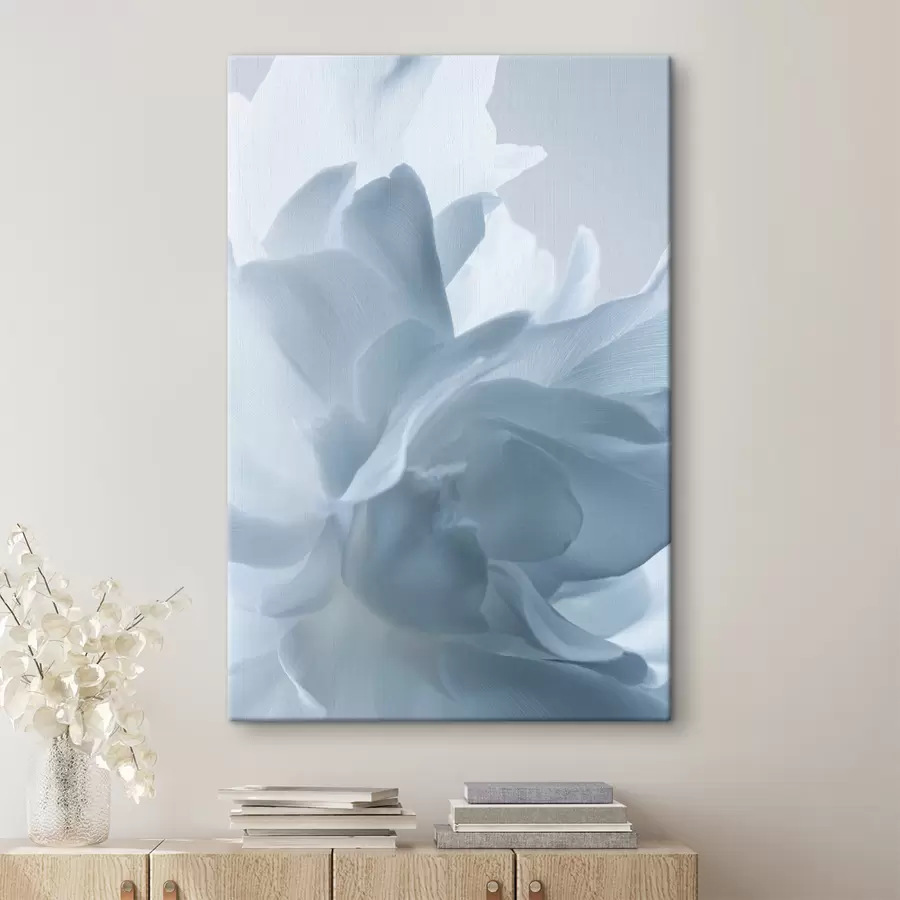 Tableau pétales délicats dans les tons bleus s47691