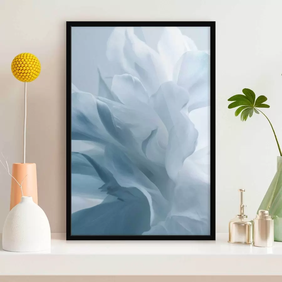 Papier peint pétales délicats dans les tons bleus f47692