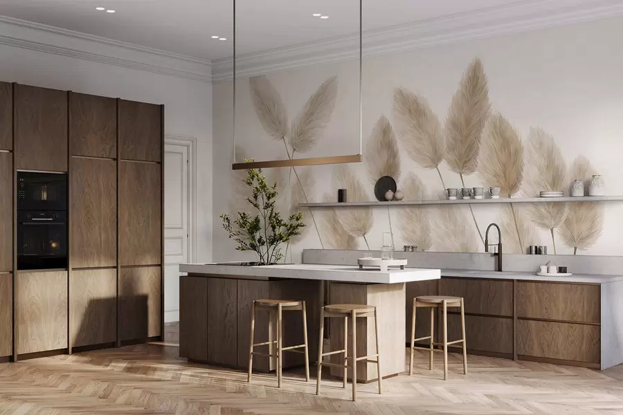 Papier peint Épillets de champ w05175