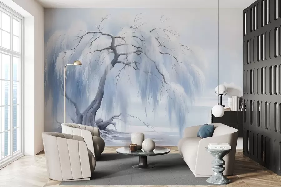 Papier peint Arbre luxuriant peint w05179